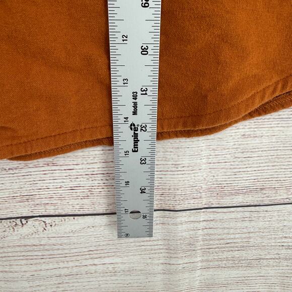 Belong Designs Thermal Lined Snap Down Shirt Mens XXL Rust Brown Orange - Picture 8 of 8